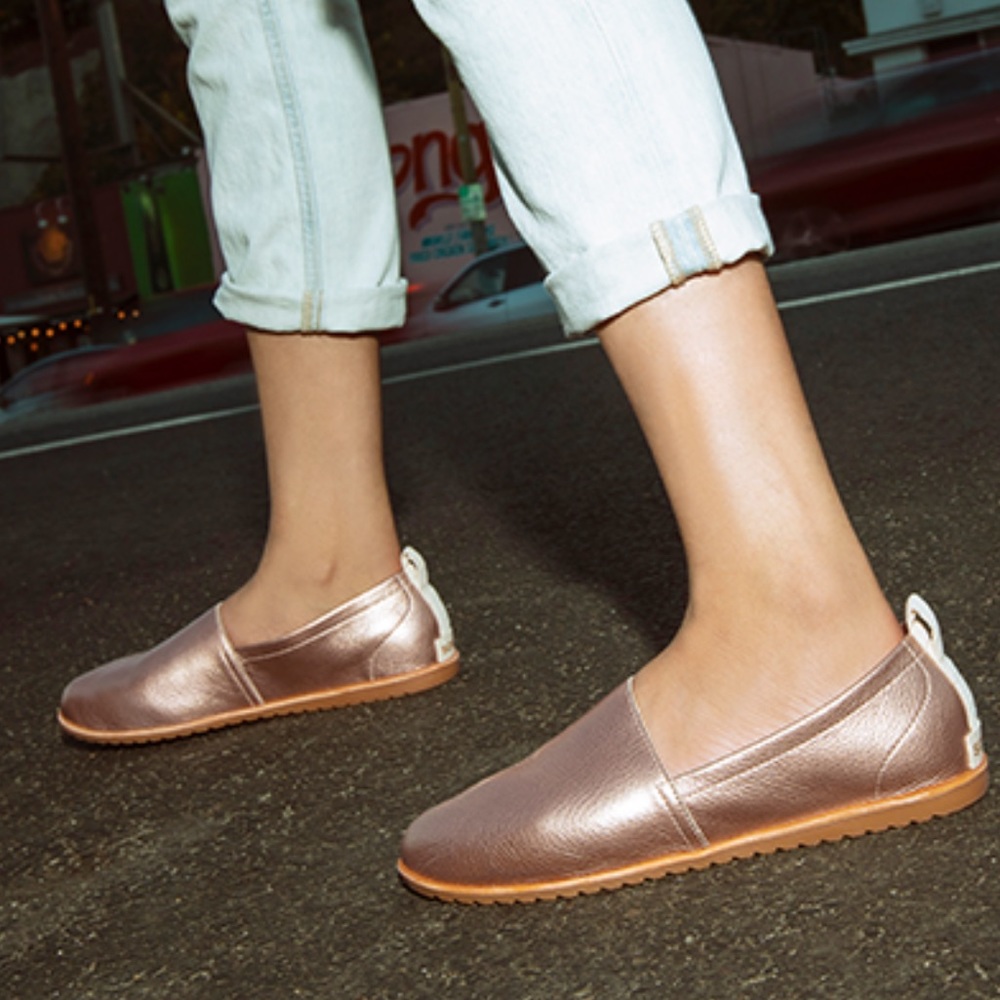 Rose gold Ella Sorel slip ons